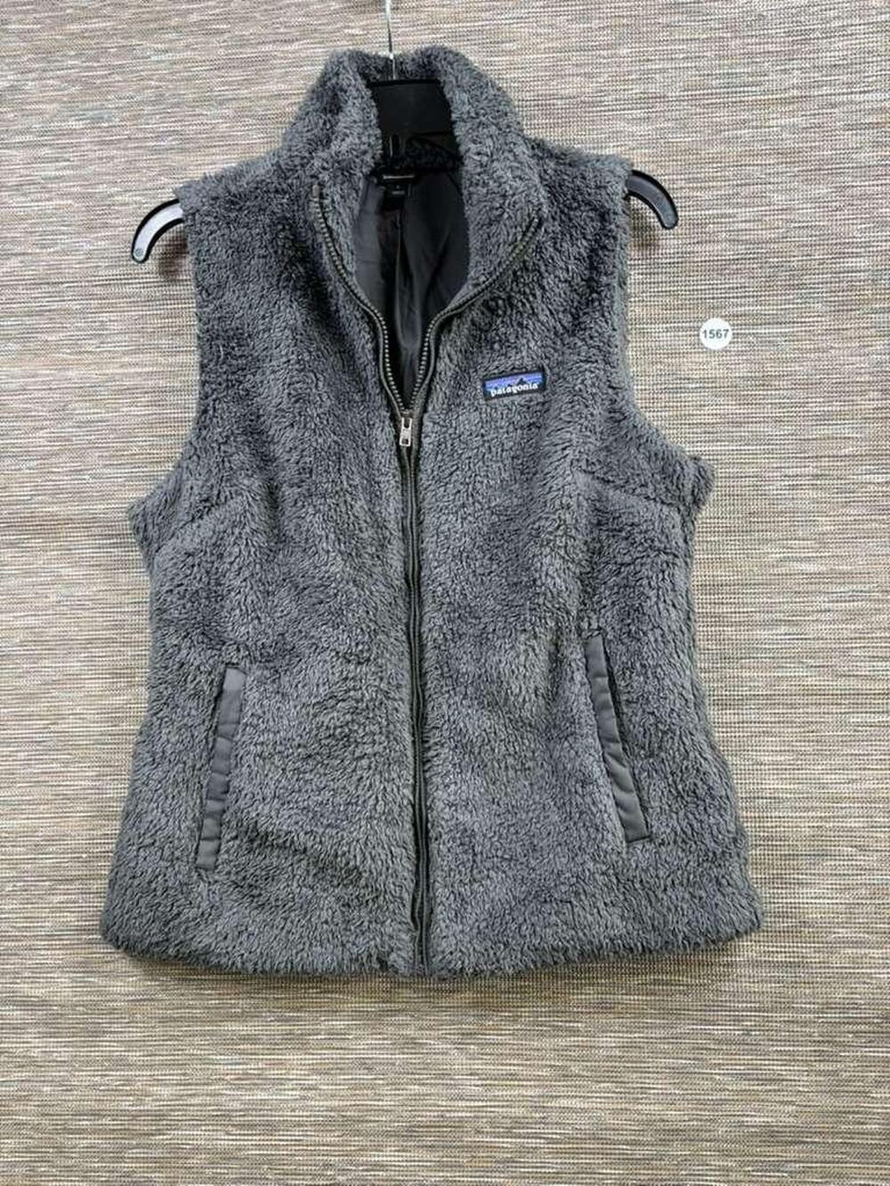 Patagonia Los Gatos Fleece Vest Womens Size L Gray Full Zip Pockets Outdoor